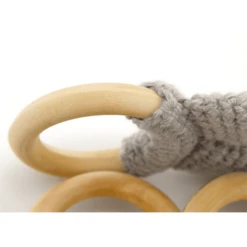 BabyJem Houten Bijtring Konijntje, Grijs -Kinder Speel Verkoop babyjem houten bijtring konijntje grijs a375266 3