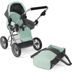 BAYER CHIC 2000 Combi Poppenwagen LENI Melange Antraciet-mint -Kinder Speel Verkoop bayer chic 2000 combi poppenwagen leni melange antraciet mint a355194 3