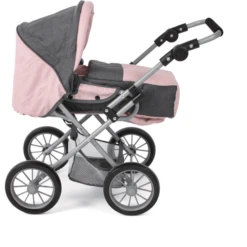 BAYER CHIC 2000 Combi Poppenwagen LENI Melange Antraciet-roze -Kinder Speel Verkoop bayer chic 2000 combi poppenwagen leni melange antraciet roze a355195 4