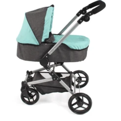 BAYER CHIC 2000 Fides 3 In 1 Combi Poppenwagen Melange Mint -Kinder Speel Verkoop bayer chic 2000 fides 3 in 1 combi poppenwagen melange mint a321004 2