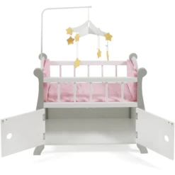 BAYER CHIC 2000 Poppenbed Met Mobiel Stars Grijs -Kinder Speel Verkoop bayer chic 2000 poppenbed met mobiel stars grijs a296662 2
