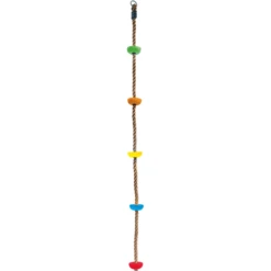 Bino Klimtouw Met Kleurrijke Houten Treden -Kinder Speel Verkoop bino klimtouw met kleurrijke houten treden a360506 2