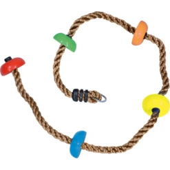 Bino Klimtouw Met Kleurrijke Houten Treden -Kinder Speel Verkoop bino klimtouw met kleurrijke houten treden a360506 3