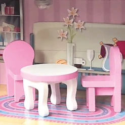 Bino Poppenhuis LED-verlicht, 9-delig -Kinder Speel Verkoop bino poppenhuis led verlicht 9 delig a350234 4