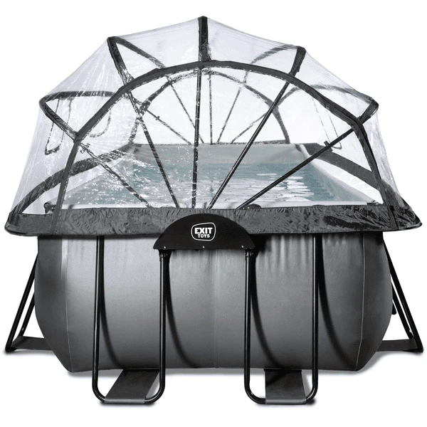 EXIT TOYS EXIT Black Leather Zwembad 400x200x100cm Met Sand Filterpomp En Deksel En Warmtepomp - Zwart 4 EXIT TOYS EXIT Black Leather Zwembad 400x200x100cm Met Sand Filterpomp En Deksel En Warmtepomp - Zwart - Afbeelding 4