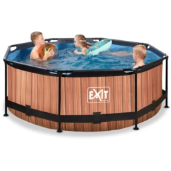EXIT TOYS EXIT Frame Pool ø244x76cm - Hout OptiekEXIT PeakPro ø10ft Zwart -Kinder Speel Verkoop exit frame pool o244x76cm hout optiekexit peakpro o10ft zwart a305876 4
