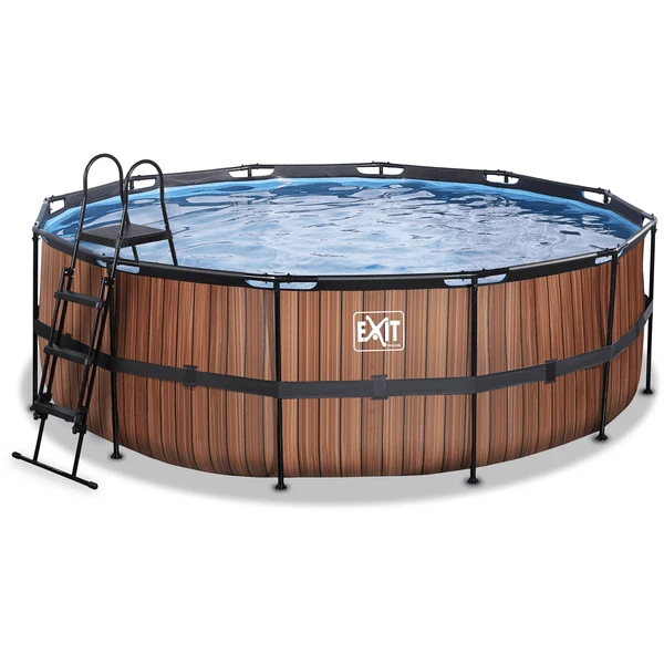 EXIT TOYS EXIT Frame Pool ø427x122cm (12v Patroonfilterpomp) - Houtlook 1 EXIT TOYS EXIT Frame Pool ø427x122cm (12v Patroonfilterpomp) - Houtlook