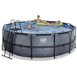 EXIT TOYS EXIT Frame Pool ø427x122cm (12v Sand Filter) - Grijs 9 EXIT TOYS EXIT Frame Pool ø427x122cm (12v Sand Filter) - Grijs -Kinder Speel Verkoop exit frame pool o427x122cm 12v sand filter grijs a305802 4