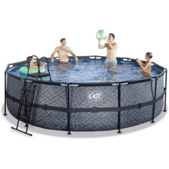 EXIT TOYS EXIT Frame Pool ø488x122cm (12v Filterpomp) - Grijs 9 EXIT TOYS EXIT Frame Pool ø488x122cm (12v Filterpomp) - Grijs -Kinder Speel Verkoop exit frame pool o488x122cm 12v filterpomp grijs a305806 4