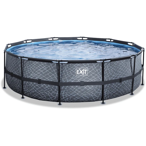 EXIT TOYS EXIT Frame Pool ø488x122cm (12v Sand Filter) - Grijs 2 EXIT TOYS EXIT Frame Pool ø488x122cm (12v Sand Filter) - Grijs - Afbeelding 2