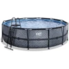 EXIT TOYS EXIT Frame Pool ø488x122cm (12v Sand Filter) - Grijs