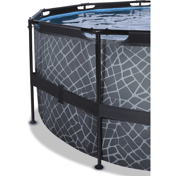 EXIT TOYS EXIT Frame Pool ø488x122cm (12v Sand Filter) - Grijs 3 EXIT TOYS EXIT Frame Pool ø488x122cm (12v Sand Filter) - Grijs - Afbeelding 3