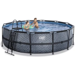 EXIT TOYS EXIT Frame Pool ø488x122cm (12v Sand Filter) - Grijs 9 EXIT TOYS EXIT Frame Pool ø488x122cm (12v Sand Filter) - Grijs -Kinder Speel Verkoop exit frame pool o488x122cm 12v sand filter grijs a305808 4