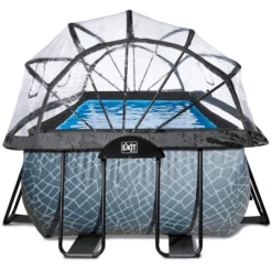 EXIT TOYS EXIT Frame Zwembad 4x2x1,22m (12v Sand Filter) - Grijs + Zonnedak + Warmtepomp -Kinder Speel Verkoop exit frame zwembad 4x2x1 22m 12v sand filter grijs zonnedak warmtepomp a305970 3