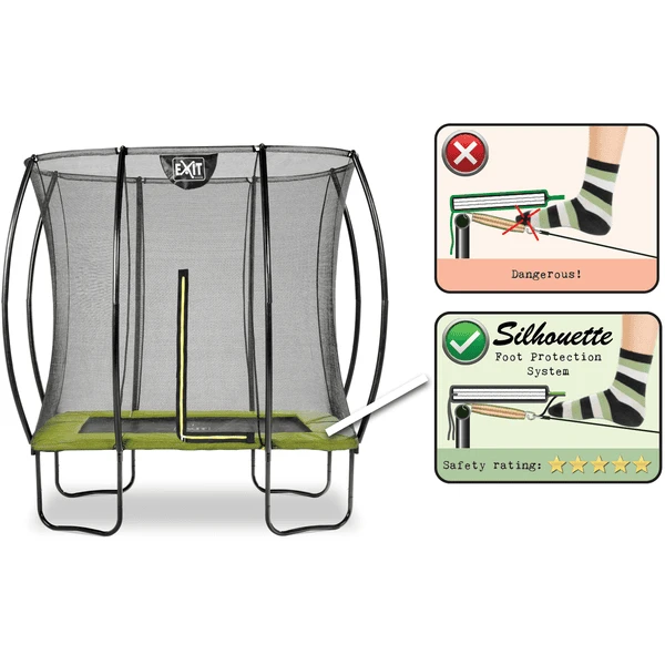 EXIT TOYS EXIT Silhouet Trampoline 153 X 214 Cm, Groen 4 EXIT TOYS EXIT Silhouet Trampoline 153 X 214 Cm, Groen - Afbeelding 4