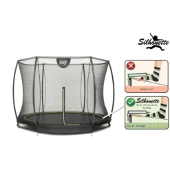 EXIT TOYS EXIT Silhouette Inground Trampoline ø244cm Met Veiligheidsnet - Zwart -Kinder Speel Verkoop exit silhouette inground trampoline o244cm met veiligheidsnet zwart a251714 2