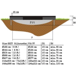 EXIT TOYS EXIT Silhouette Inground Trampoline ø244cm Met Veiligheidsnet - Zwart -Kinder Speel Verkoop exit silhouette inground trampoline o244cm met veiligheidsnet zwart a251714 3