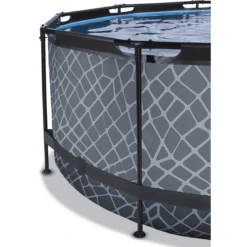 EXIT TOYS EXIT Stone Zwembad ø360x122cm Met Filterpomp, Grijs -Kinder Speel Verkoop exit stone zwembad o360x122cm met filterpomp grijs a294607 2