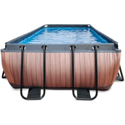 EXIT TOYS EXIT Wood Pool 540x250x100cm Met Afdekking, Sand Filter En Warmtepomp, Bruin -Kinder Speel Verkoop exit wood pool 540x250x100cm met afdekking sand filter en warmtepomp bruin a294606 3