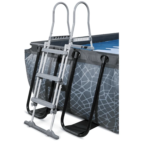 EXIT TOYS EXIT Zwembad Stone 400x200cm Met Overkapping En Zandfilterpomp - Grijs 3 EXIT TOYS EXIT Zwembad Stone 400x200cm Met Overkapping En Zandfilterpomp - Grijs - Afbeelding 3