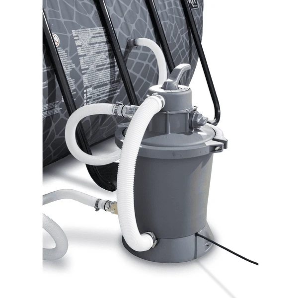 EXIT TOYS EXIT Zwembad Stone 400x200cm Met Overkapping En Zandfilterpomp - Grijs 5 EXIT TOYS EXIT Zwembad Stone 400x200cm Met Overkapping En Zandfilterpomp - Grijs - Afbeelding 5