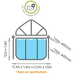 EXIT TOYS EXIT Zwembad Zonnescherm 220 X 150 Cm -Kinder Speel Verkoop exit zwembad zonnescherm 220 x 150 cm a308176 3