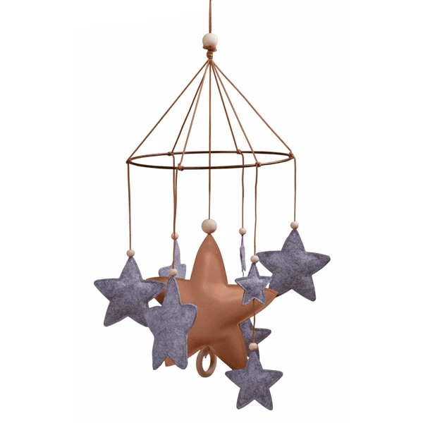 Filibabba Muzikaal Mobieltje Shooting Star Grijs Gemêleerd 1 Filibabba Muzikaal Mobieltje Shooting Star Grijs Gemêleerd