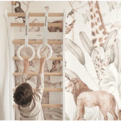 Fitwood ULPU MINI Turnringen, Berken Wit Gewaxt - Witte Bandjes -Kinder Speel Verkoop fitwood ulpu mini turnringen berken wit gewaxt witte bandjes a377287 2