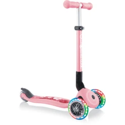 GLOBBER JUNIOR FOLDABLE FANTASY LIGHT S Pastel Roze- Flower S, Met Verlichte Wielen