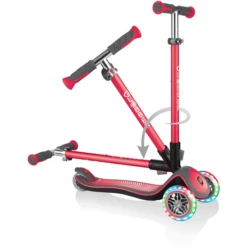 GLOBBER Scoot Er ELITE DELUXE LIGHT S Rood Met Verlichte Wielen -Kinder Speel Verkoop globber scoot er elite deluxe light s rood met verlichte wielen a303779 3