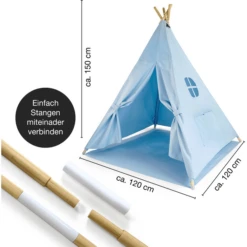 Hej Loenne Kindertent, Blauw -Kinder Speel Verkoop hej loenne kindertent blauw a364782 2