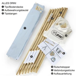 Hej Loenne Kindertent, Blauw -Kinder Speel Verkoop hej loenne kindertent blauw a364782 3