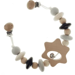 HESS Kinderwagen Ketting Vis, Natuurlijk Zwart