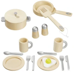 Howa Houten Servies 16 Stuks.