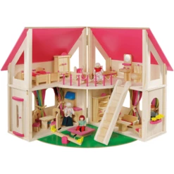 Howa® Poppenhuis Opvouwbaar Incl. Accessoires -Kinder Speel Verkoop howa poppenhuis opvouwbaar incl accessoires a260254 3