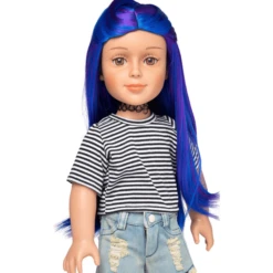 I'M A GIRLY Blauwe Lange Pruik -Kinder Speel Verkoop im a girly blauwe lange pruik a315126 2