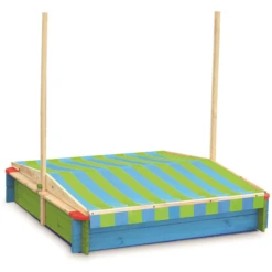 John® Zandbak Gekleurd Met Dak Groen/blauw -Kinder Speel Verkoop john zandbak gekleurd met dak groen blauw a317710 2