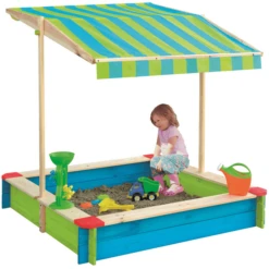 John® Zandbak Gekleurd Met Dak Groen/blauw -Kinder Speel Verkoop john zandbak gekleurd met dak groen blauw a317710 4