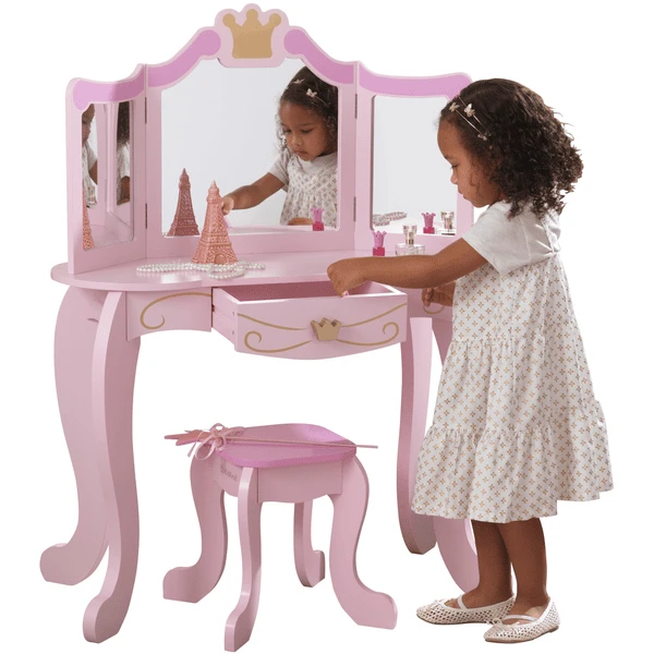 KidKraft® Prinses Kaptafel & Stoel 3 KidKraft® Prinses Kaptafel & Stoel - Afbeelding 3