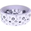 Knorr® Speelgoed Ballenbak Zacht - "Cute Animals " - 150 Ballen Grijs/wit/transparant