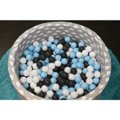 Knorr® Speelgoed Ballenbak Zacht - "Grijs White Clouds " - 300 Ballen Crème/grijs/blauw Light -Kinder Speel Verkoop knorr speelgoed ballenbak zacht grijs white clouds 300 ballen creme grijs blauw light a296474 4