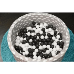 Knorr® Speelgoed Ballenbak Zacht - "Grijs White Clouds " - 300 Ballen Grijs/crème -Kinder Speel Verkoop knorr speelgoed ballenbak zacht grijs white clouds 300 ballen grijs creme a296476 4