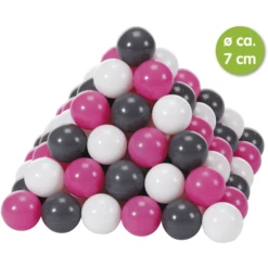 Knorr® Speelgoed Ballenset 100 Ballen Grijs Creme Roos -Kinder Speel Verkoop knorr speelgoed ballenset 100 ballen grijs creme roos a331097 3