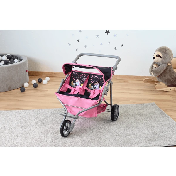 Knorr® Speelgoed Tweeling Poppenwagen Duo, Magic Eenhoorn 2 Knorr® Speelgoed Tweeling Poppenwagen Duo, Magic Eenhoorn - Afbeelding 2