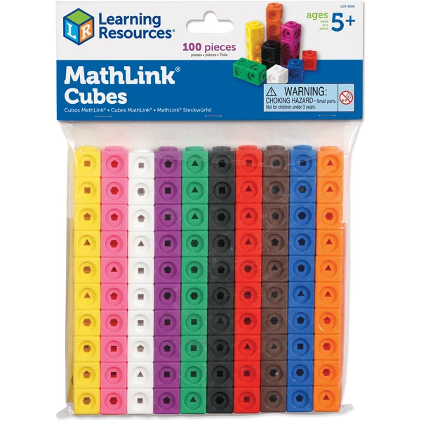 Learning Resources ® Mathlink® Kubussen, Set Van 100 2 Learning Resources ® Mathlink® Kubussen, Set Van 100 - Afbeelding 2