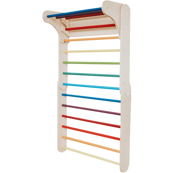 LEG & GO Klimdriehoek - Klimmuur (Zweeds) 2in1, Regenboog 4 LEG & GO Klimdriehoek - Klimmuur (Zweeds) 2in1, Regenboog - Afbeelding 4