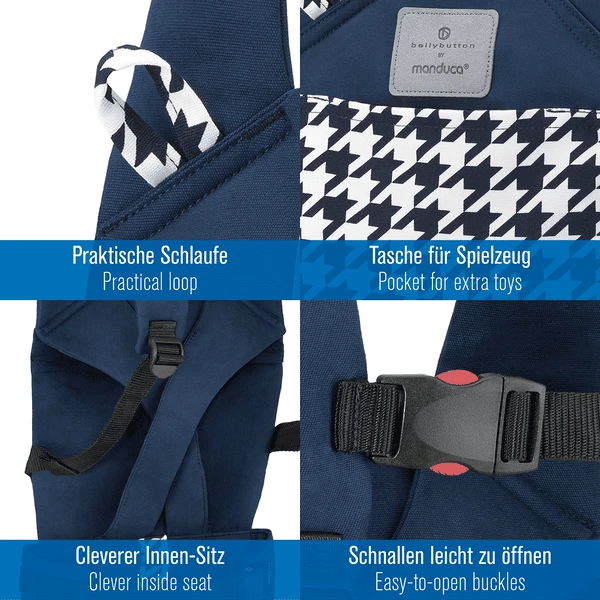 Manduca Draagzak Poppen By Bellybutton Pepita Navy 5 Manduca Draagzak Poppen By Bellybutton Pepita Navy - Afbeelding 5