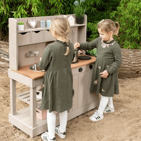 MUDDY BUDDY Buitenspeelkeuken "Explorer" Warm Grijs 5 MUDDY BUDDY Buitenspeelkeuken "Explorer" Warm Grijs - Afbeelding 5