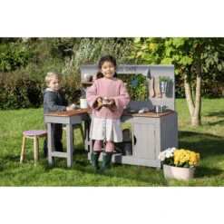 MUDDY BUDDY Speelkeuken Voor Buiten "Mud Café" Warm Grijs -Kinder Speel Verkoop muddy buddy speelkeuken voor buiten mud cafe warm grijs a412706 4