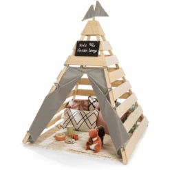 MUDDY BUDDY Speeltent Tipi Vor Buiten " Dreamer" Naturel - Warm Grijs -Kinder Speel Verkoop muddy buddy speeltent tipi vor buiten dreamer naturel warm grijs a412373 3